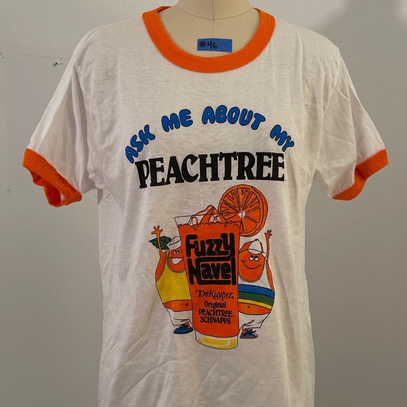 Vintage Other - "Ask Me About My Fuzzy Navel" PEACHTREE SCHNAPPS Vintage T-Shirt, Large